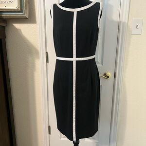Calvin Klein Black Dress with White Trim